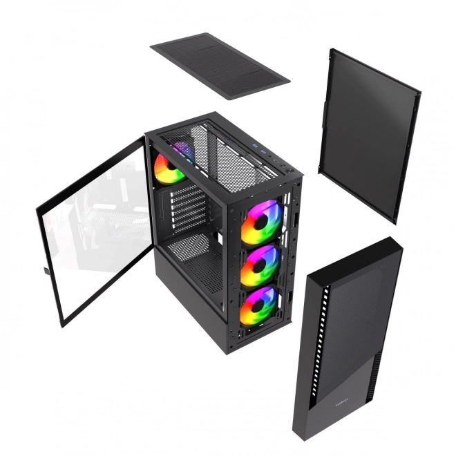 Midi torony Fornax 4300 ATX fekete