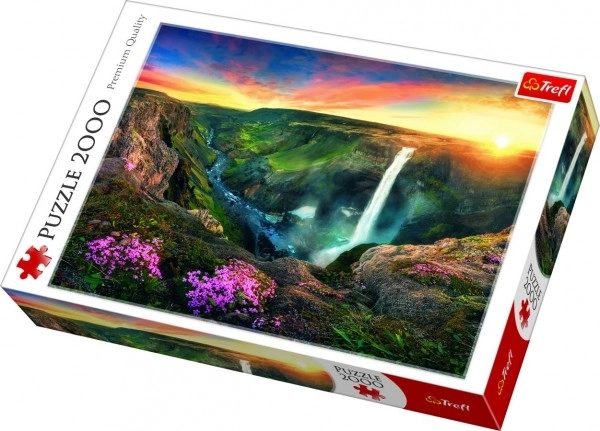 Haifoss vízesés Izlandon 2000 darabos puzzle - Trefl