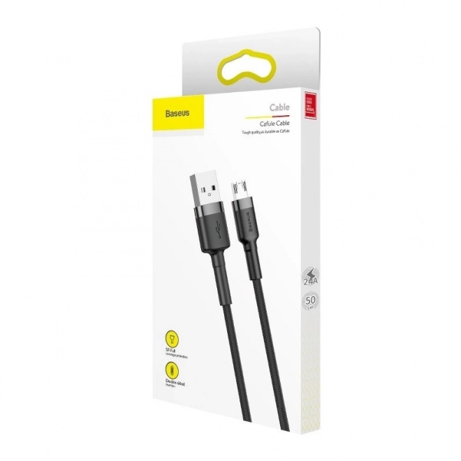 Baseus Cafule Micro USB kábel 1m 2,4A szürke-fekete