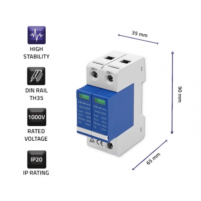 Túlfeszültség-védő eszköz DC 1000V T2
