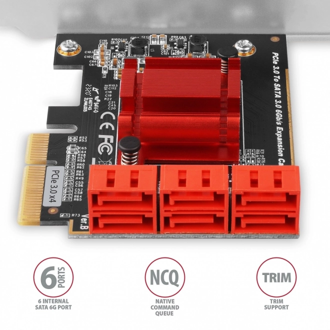 Pci-Express 6 portos belső SATA-vezérlő