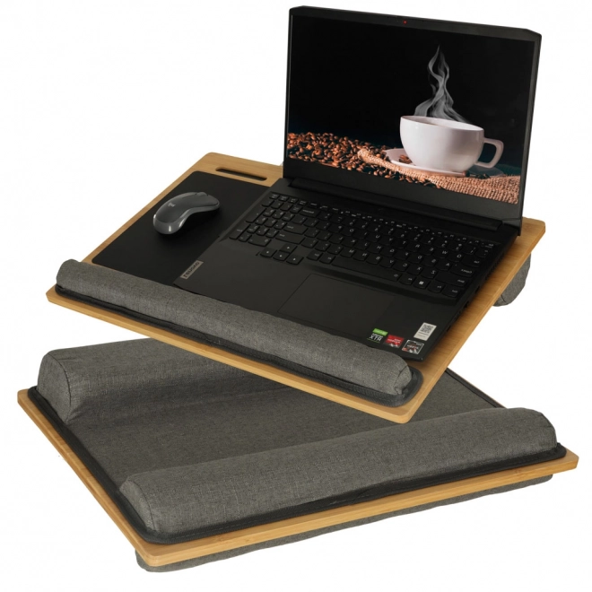 Fa laptoptartó asztal