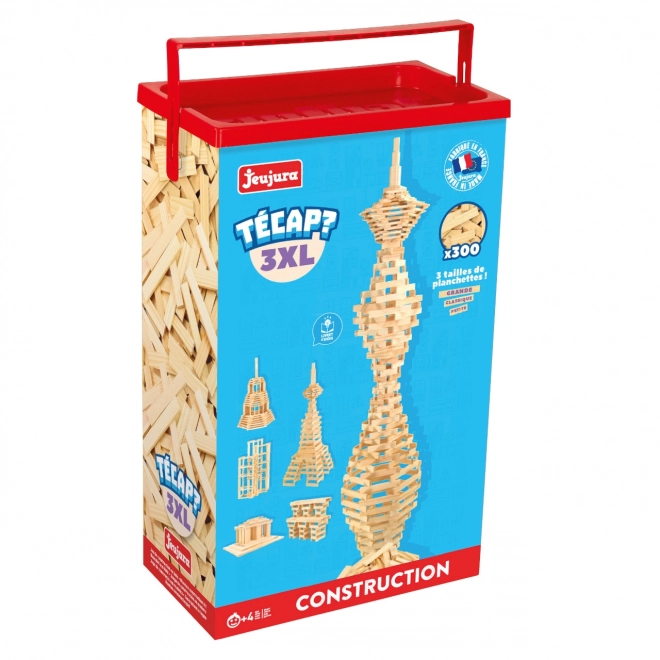 Jeujura Fa Építőkészlet Técap 3XL 300 darab