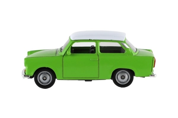 Stílusos Trabant Autó 1:60 Fém 7cm - Szabadonfutó