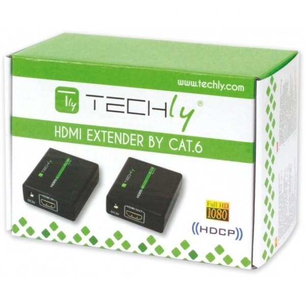 Hdmi jelerősítő Cat6/Cat7 kábelen, 60m, FullHD 3D, fekete