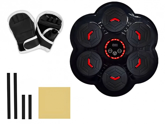 Boksz pajzs Bluetooth zenével és kesztyűkkel