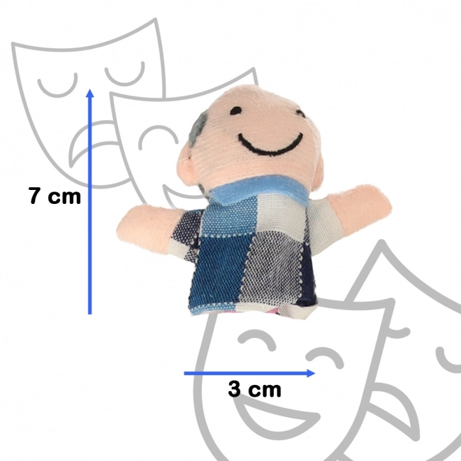 Családi textil ujjbábok - 6 db készlet