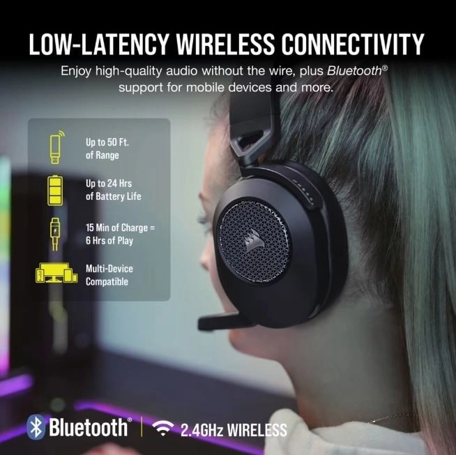 Corsair vezeték nélküli gamer fejhallgató