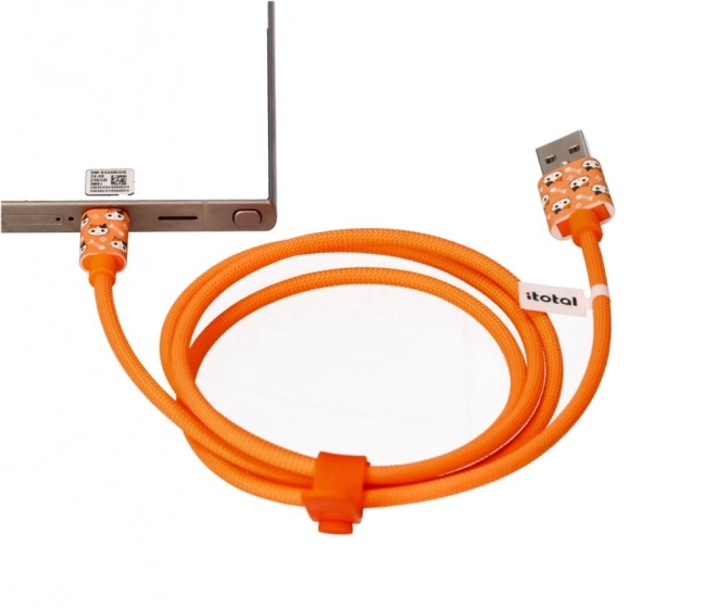 USB-C kábel narancssárga macskával