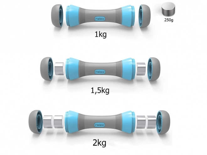 Állítható fitnesz kézisúlyzók készlet 2 x 2 kg