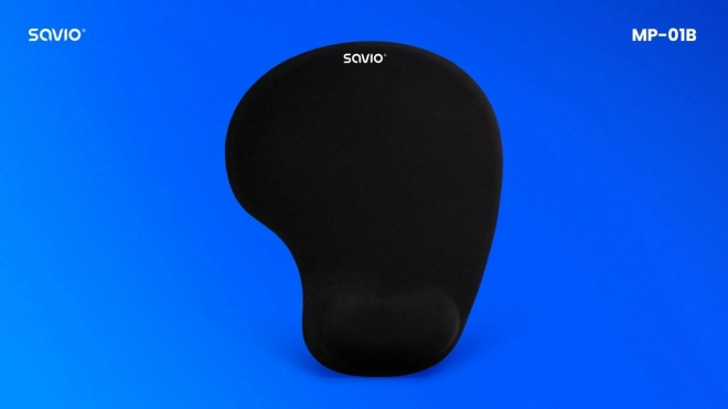 Fekete ergonomikus egérpad SAVIO