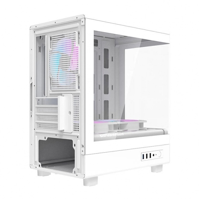 Számítógépház Darkflash aRGB ventilátorokkal fehér