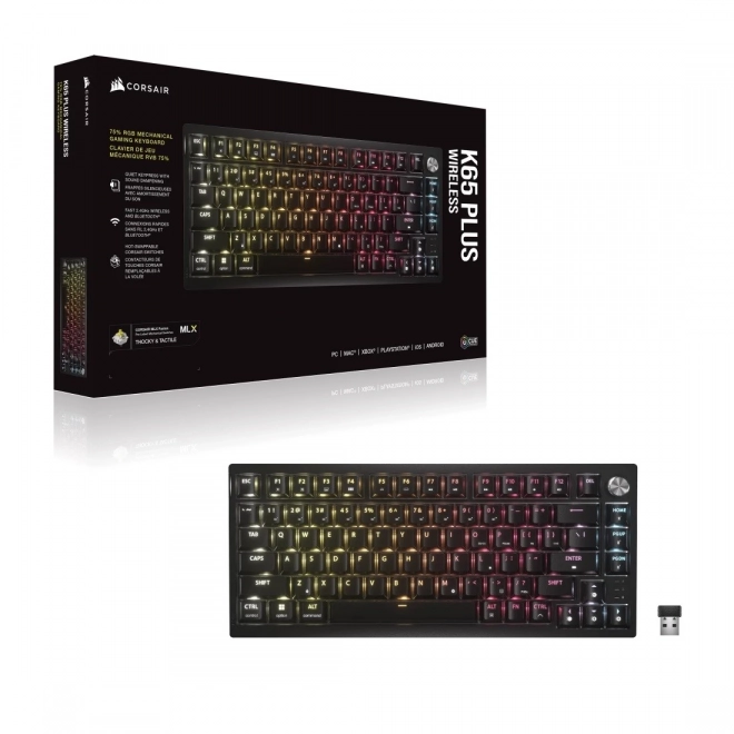Mechanikus billentyűzet K65 Plus Wireless Tactile 75% RGB
