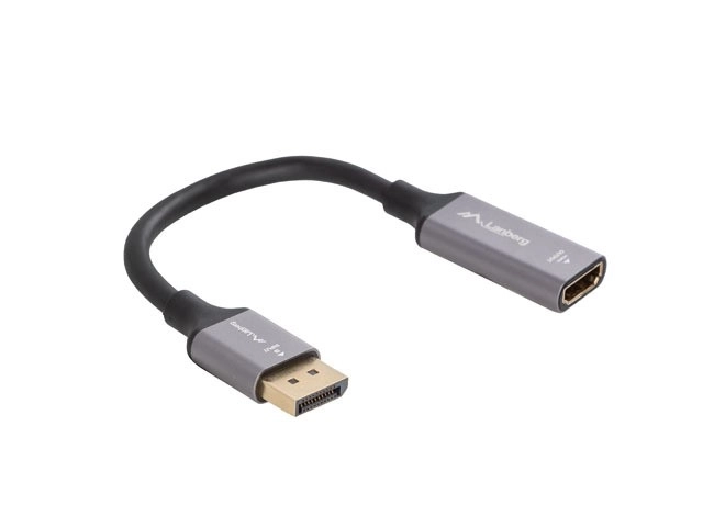 DisplayPort HDMI Adapter 4K, ezüst, 20 cm
