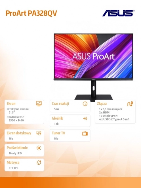 32 hüvelykes monitor WQHD IPS