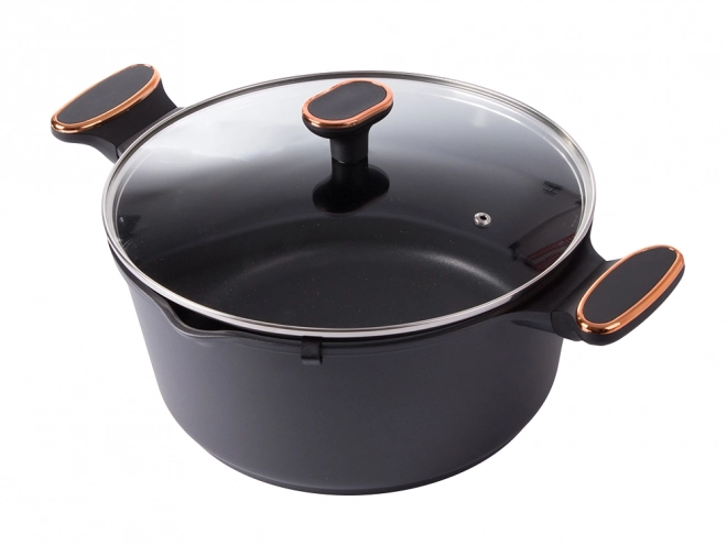 mély serpenyő fedéllel indukciós és gázfőzőlaphoz, non-stick bevonat, 7l