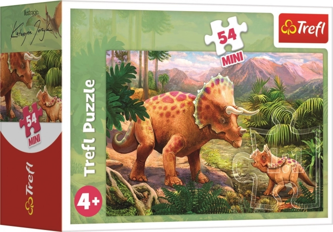 Trefl: Puzzle 54 darabos mini - Hihetetlen dinoszauruszok