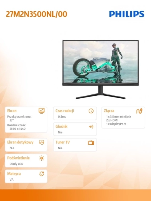 Monitor 27 hüvelyk Gyors VA 180Hz HDMIx2 DP