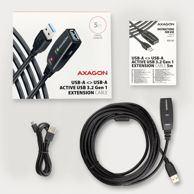 Axagon usb 3.0 aktív hosszabbító kábel 5m