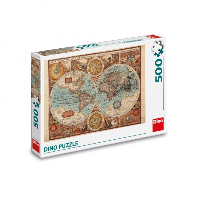 Történelmi világtérkép puzzle 1626