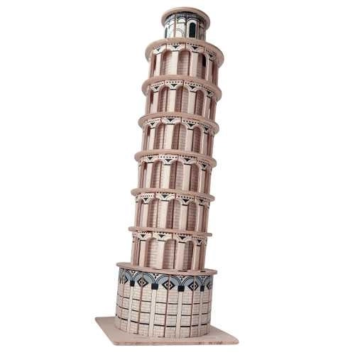 Woodcraft 3D fa puzzle pisai ferde torony