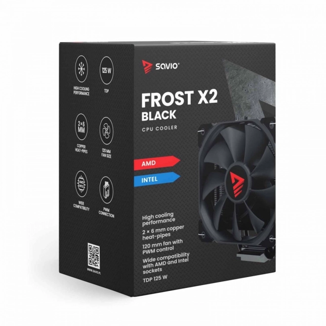 CPU hűtés Savio Frost X2 Black