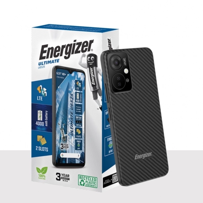 Energizer okostelefon - kétszeres SIM-támogatás, fekete