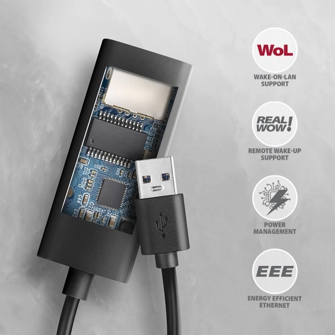 Külső gigabites ethernet adapter USB-A 3.2 Gen 1