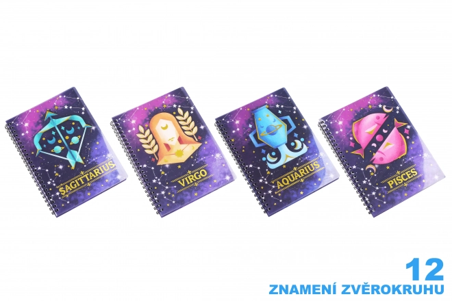 Zodiac spirálfüzet 14,5x21 cm 80 oldal