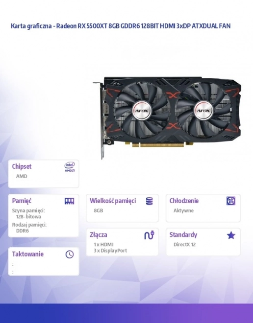 Radeon RX 5500XT 8GB grafikus kártya