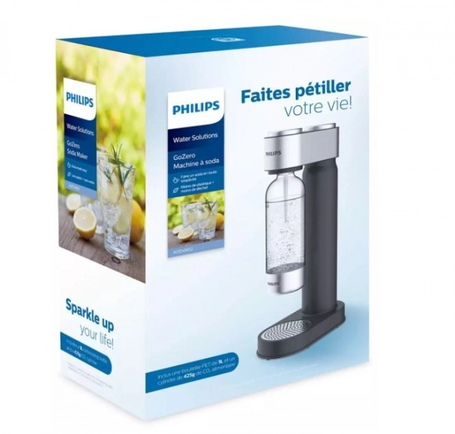 Philips GoZero szódagép - inox fekete