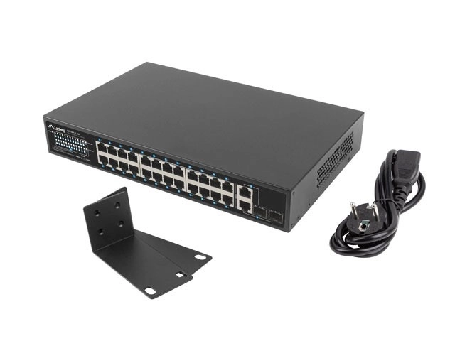 Lanberg Poe+ hálózati switch 24 porttal