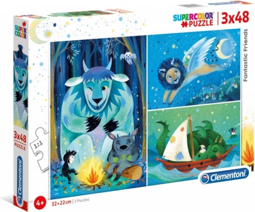 Puzzle 3x48 darabos Fantastic Friends