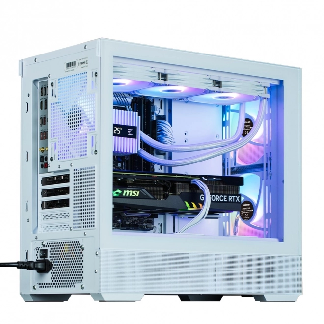 Fehér mATX Mini Torony P30 Air ARGB Ventilátorokkal