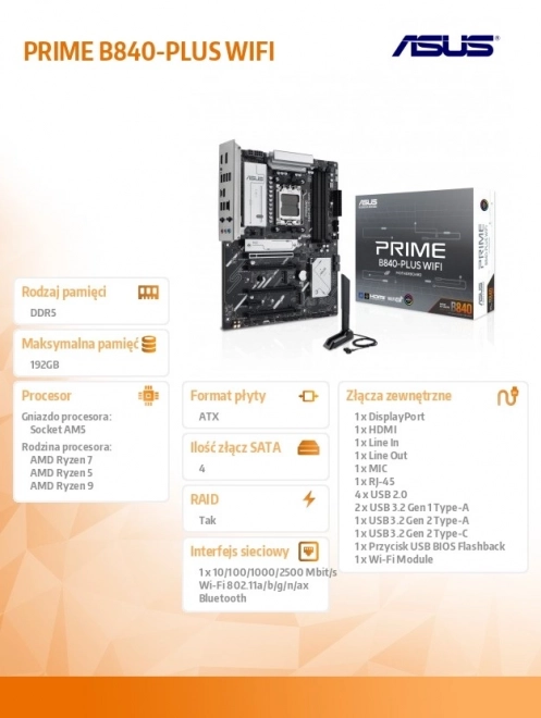 Asus Prime B840 Plus Wifi alaplap