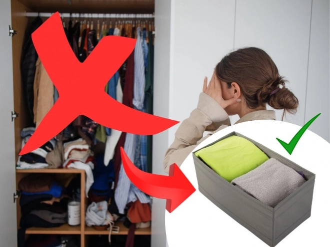 Organizér szürke fehérneműknek és zokniknak - BRAIN ORGANISER