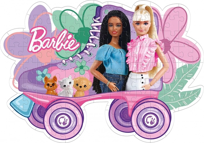 Clementoni Barbie különleges keretpuzzle - Korcsolyázás 104 darabos