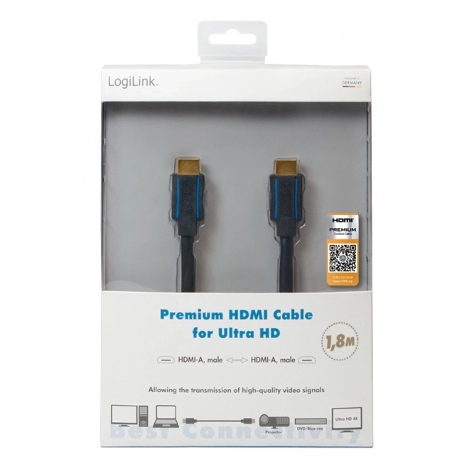 Prémium HDMI Ultra HD kábel, 1.8m