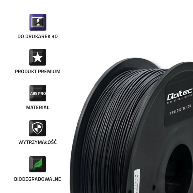 Professzionális 3D nyomtató filament - ABS PRO - 1.75mm - fekete