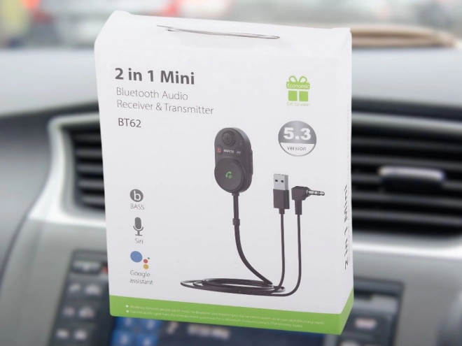 Bluetooth autós adapter USB kábel AUX BT5.3 basszuskiemelés
