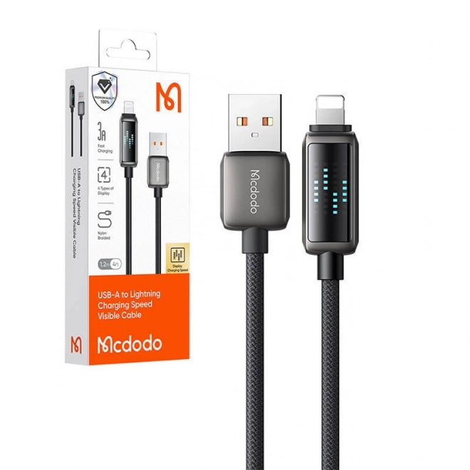 Mcdodo LED kijelzős USB-A - Lightning kábel