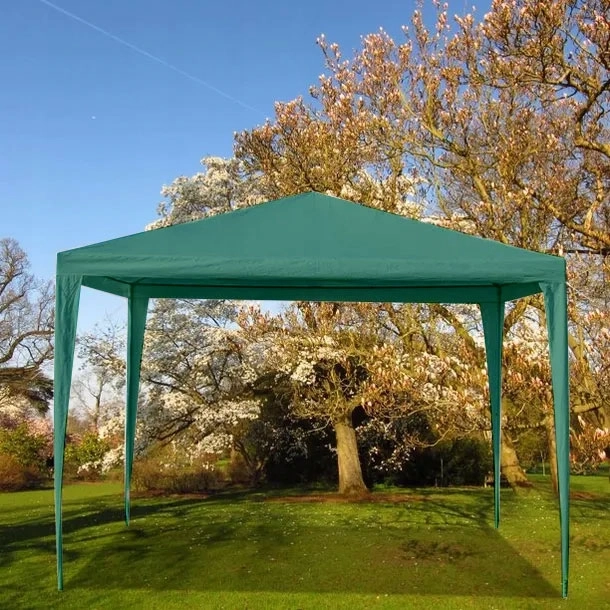 Kerti pavilon sátor 3x3 m, 4 oldalfal, zöld