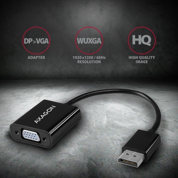 DisplayPort-VGA aktív adapter FullHD csatlakozáshoz