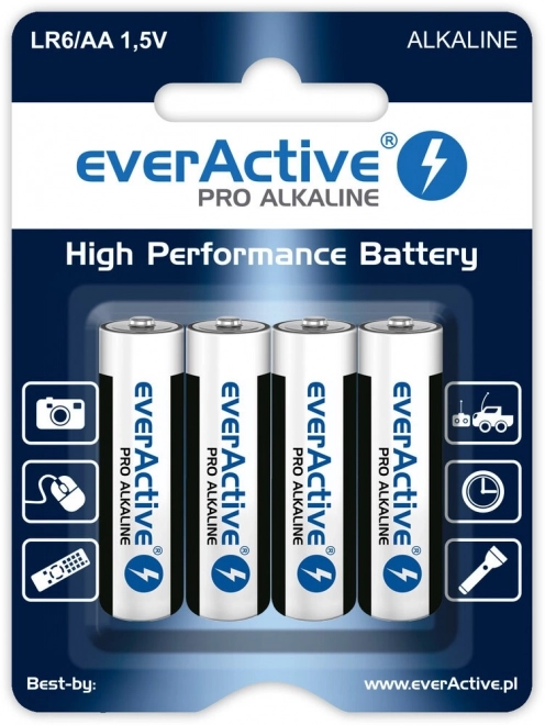 Pro Alkaline AA elemek 4 db EVERACTIVE