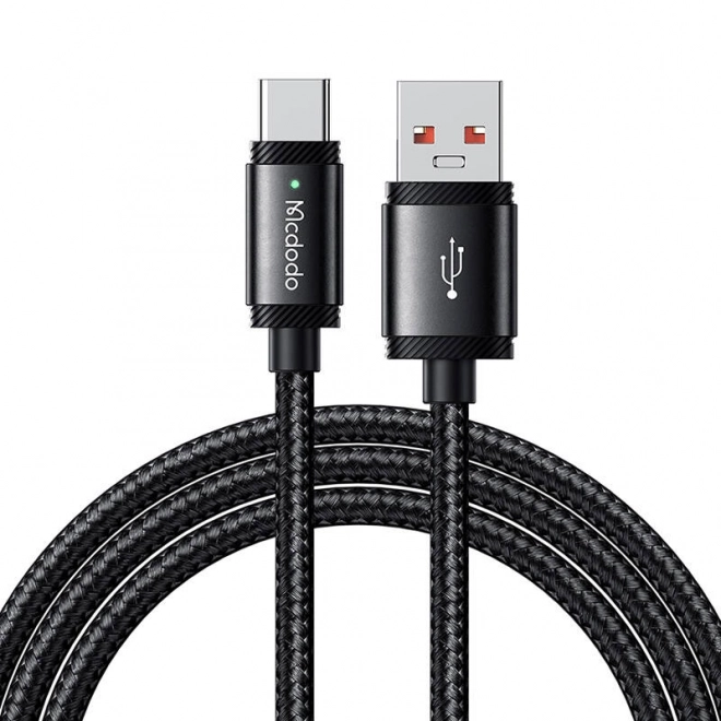 Fekete Mcdodo USB-A - USB-C gyors töltőkábel, 1,5 m, 120W