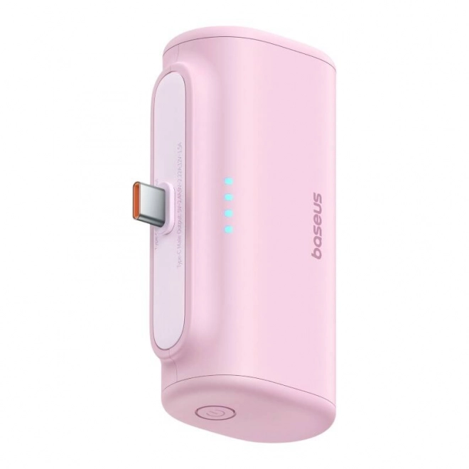 Baseus kompakt usb-c powerbank 5000mah, 20w rózsaszín