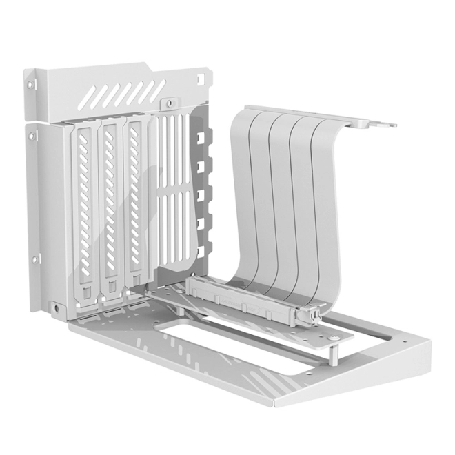 Darkflash számítógépház RGB ventilátorokkal és GPU tartóval, fehér