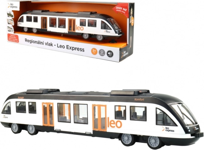 Regionális LEO EXPRESS vonat hanggal és fénnyel lendkerekes meghajtással
