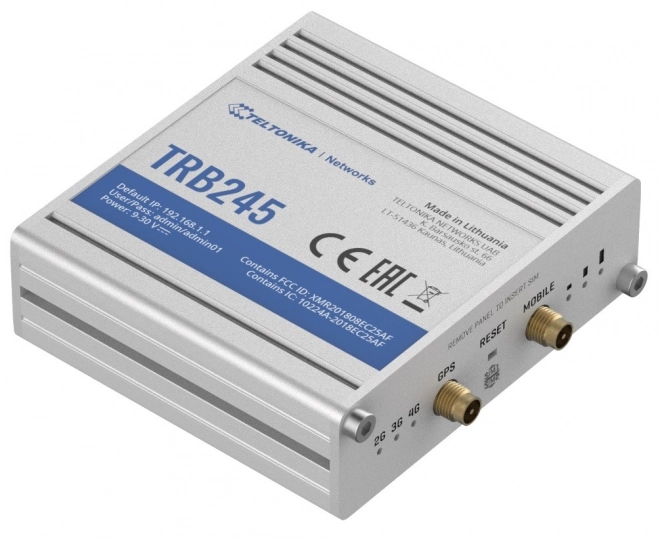 Ipari LTE gateway RS232/RS485 és Ethernet támogatással