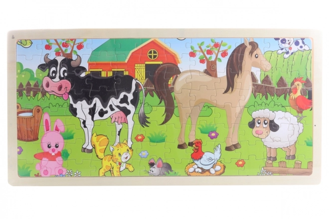 Fa puzzle állatkákkal